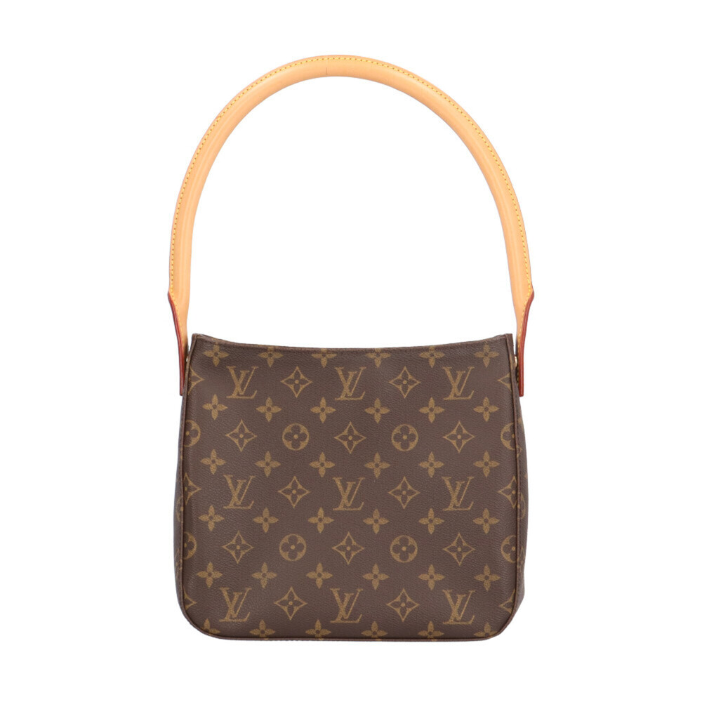 LOUIS VUITTON Authentic Brown Monogram Canvas Looping MM Shoulder Bag